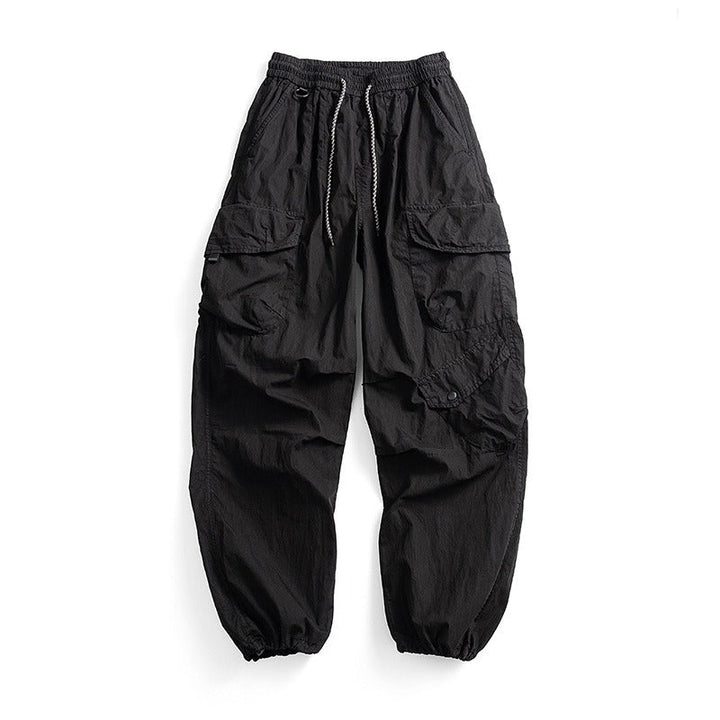 Japanese Loose Multi-pocket Straight-leg Cuffed Cargo Pants