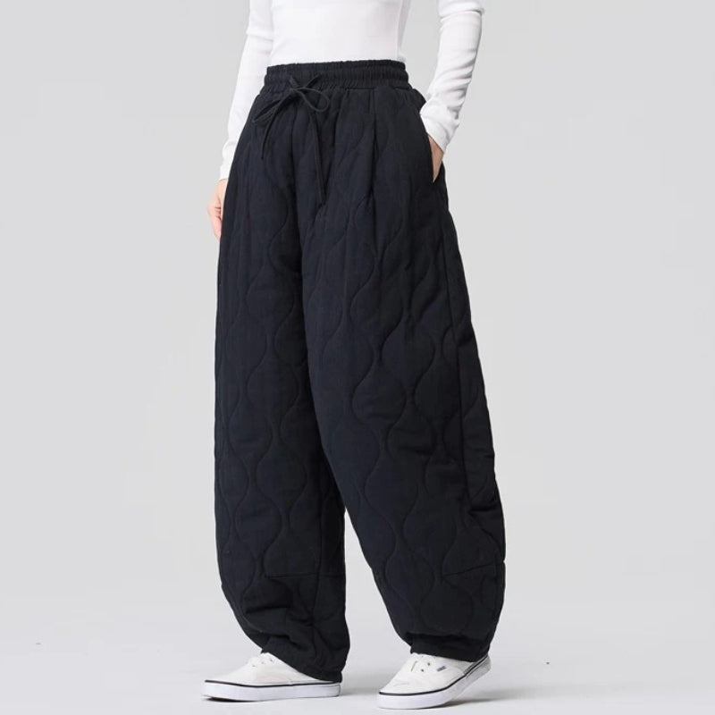Japanese Retro Quilted Padded Loose Lantern Pants