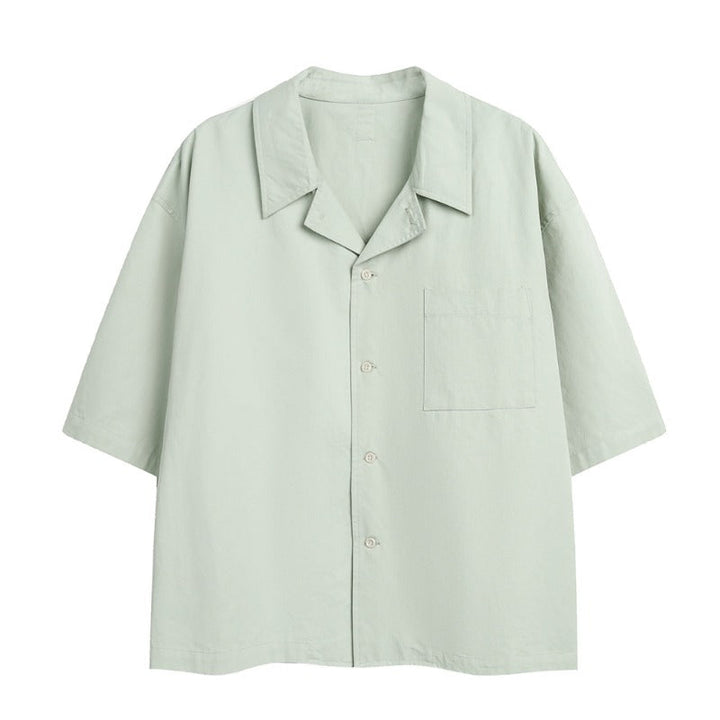 Boxy-fit Cotton Utility Short-sleeve Cotton Shirt
