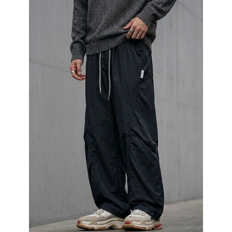Loose Wide-leg Curved Leg Casual Trousers