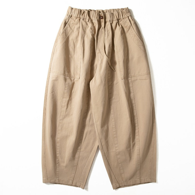 Japanese Heavyweight Cotton Silhouette Loose Fit Harem Pants