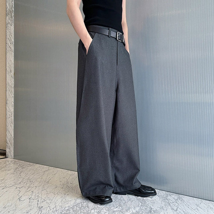 Drapey Casual Wide-leg Trousers