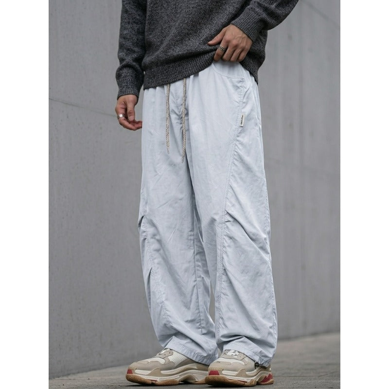 Loose Wide-leg Curved Leg Casual Trousers