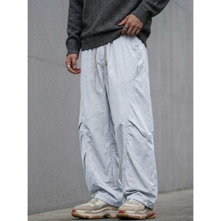 Loose Wide-leg Curved Leg Casual Trousers