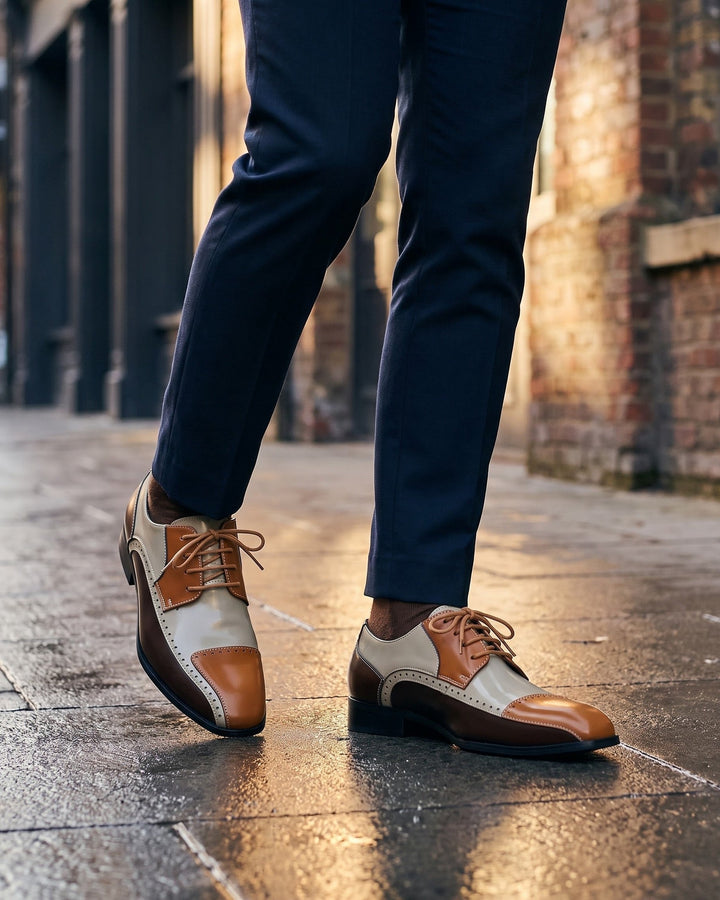 Ettore Leather Brogue Derby