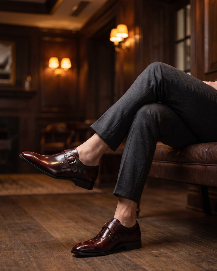 Cesare Leather Monk Strap