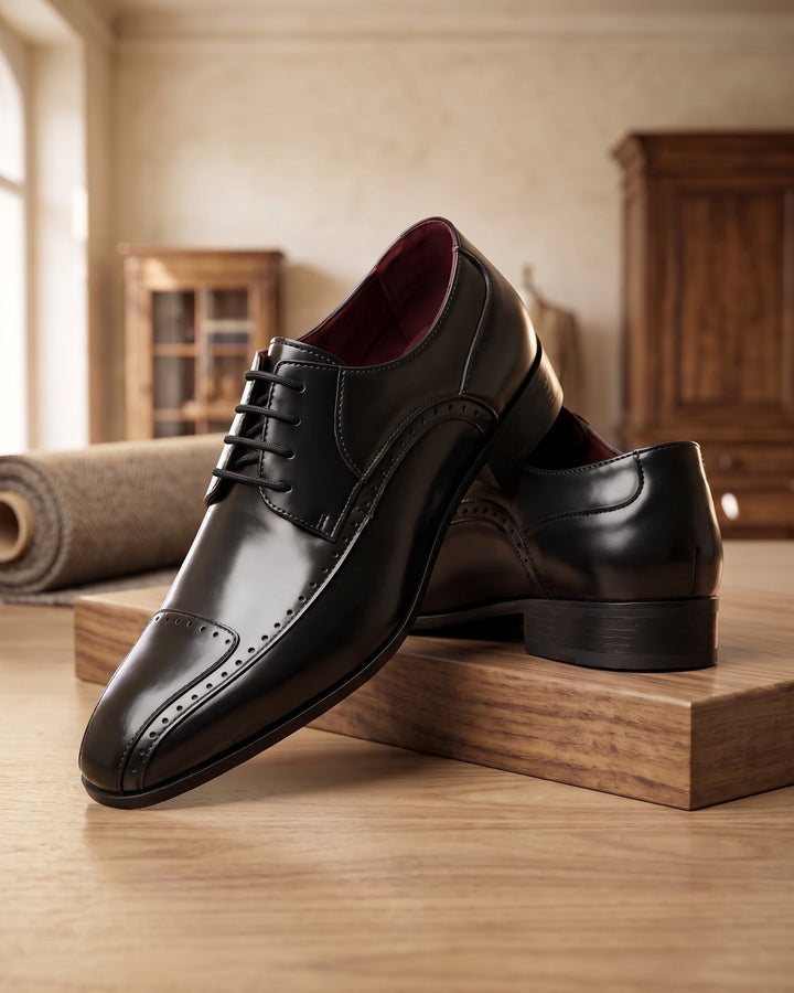 Ettore Leather Brogue Derby