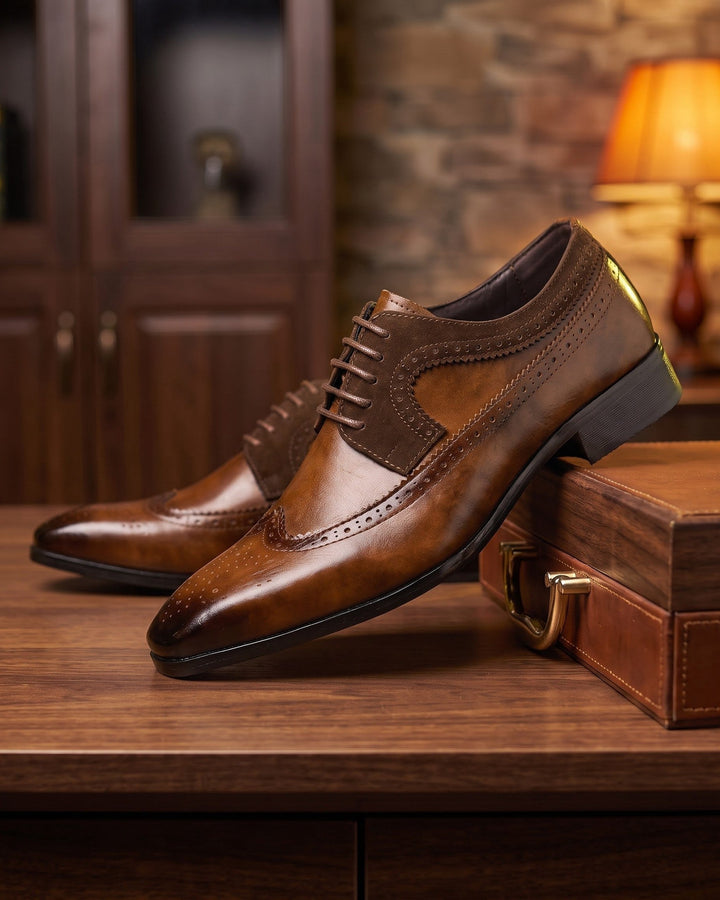 Alvaro Faux Leather Brogue