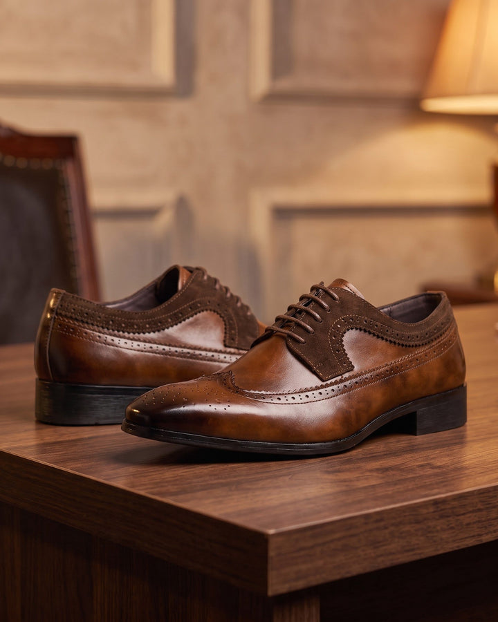 Alvaro Faux Leather Brogue