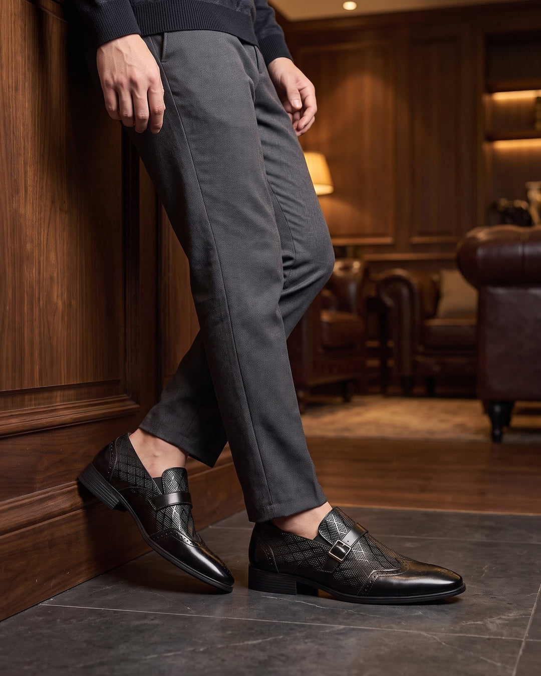 Federico Leather Monk Strap