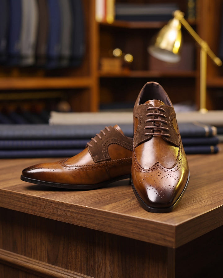 Oscar Faux Leather Brogue