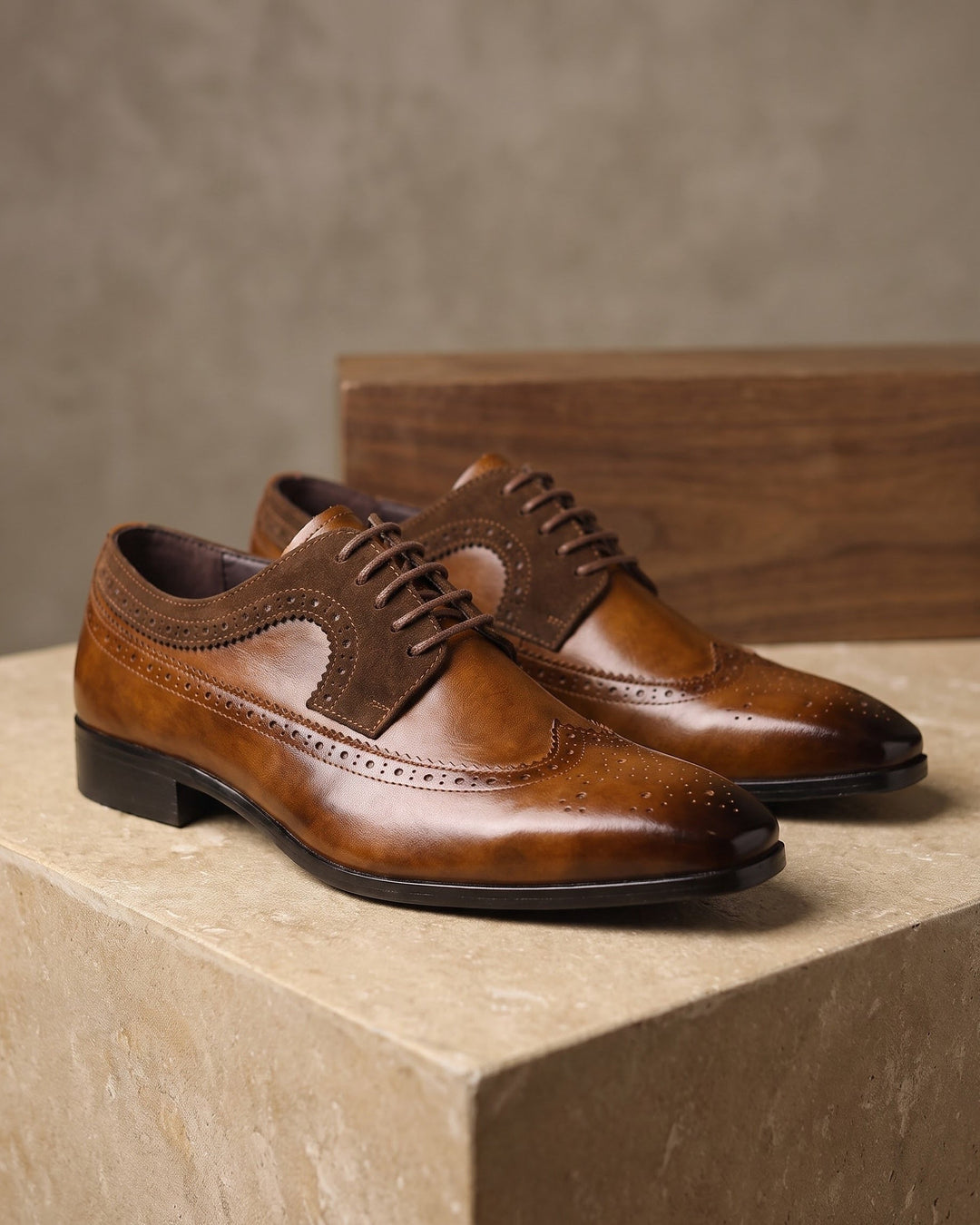 Oscar Faux Leather Brogue