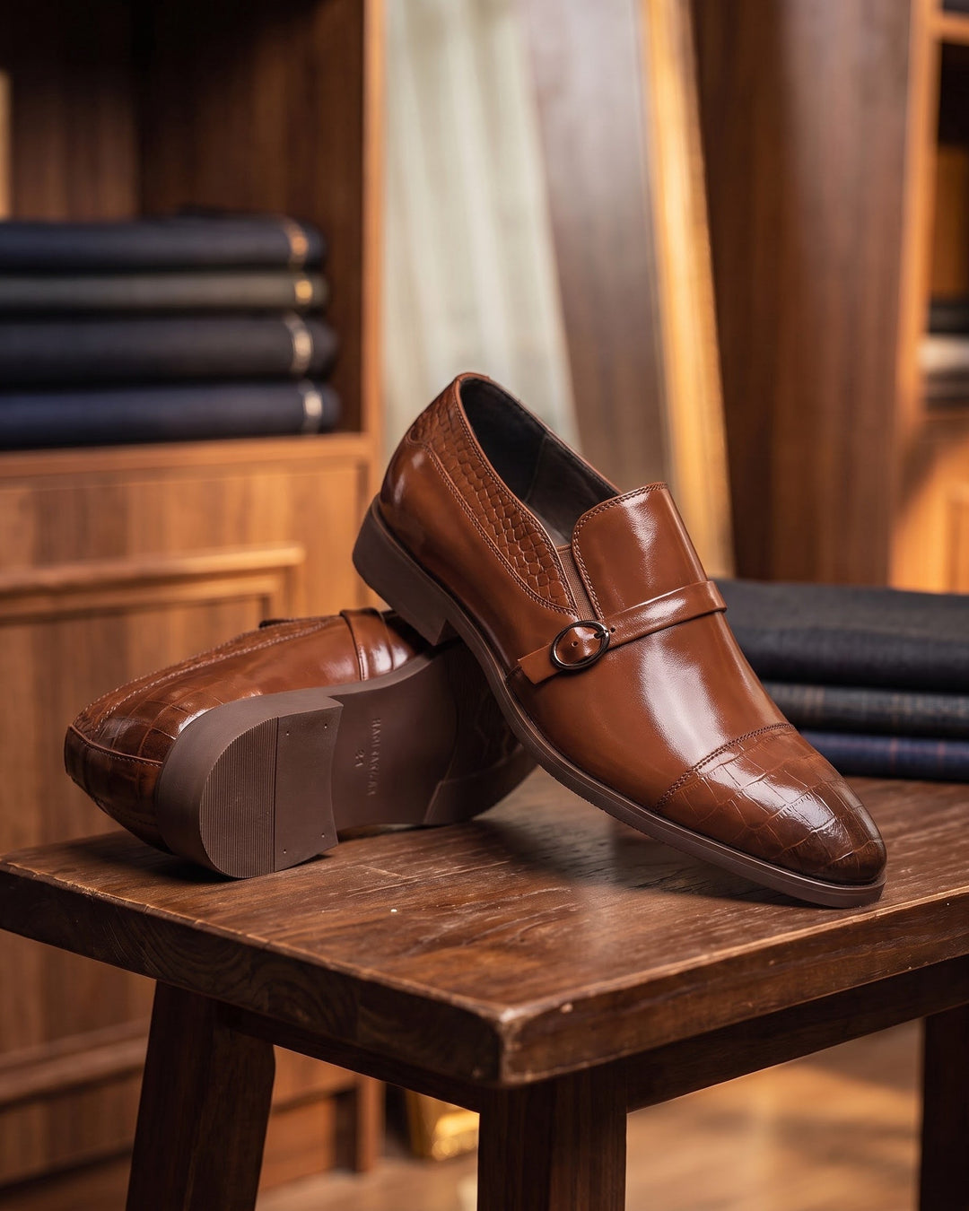 Eduardo Leather Monk Strap