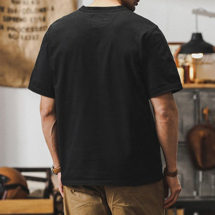 320g Heavyweight Loose Fit Henley T-Shirt