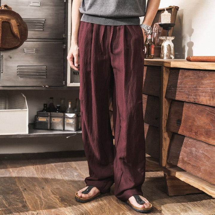 Lyocell Cooling Draped Loose Casual Pants
