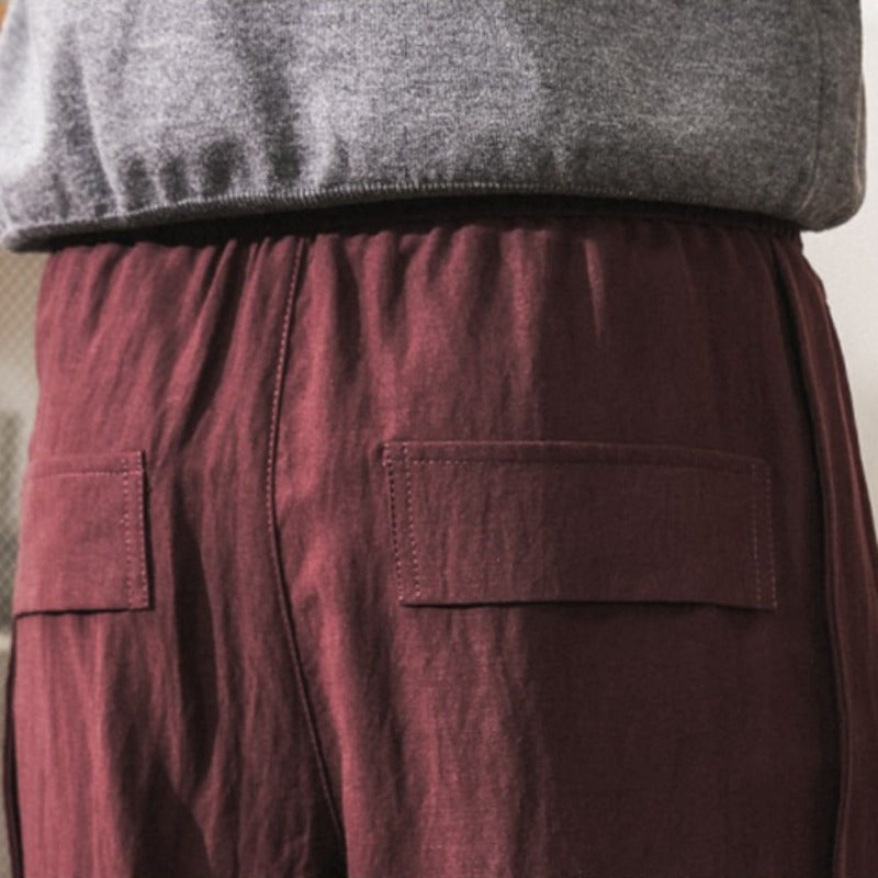 Lyocell Cooling Draped Loose Casual Pants
