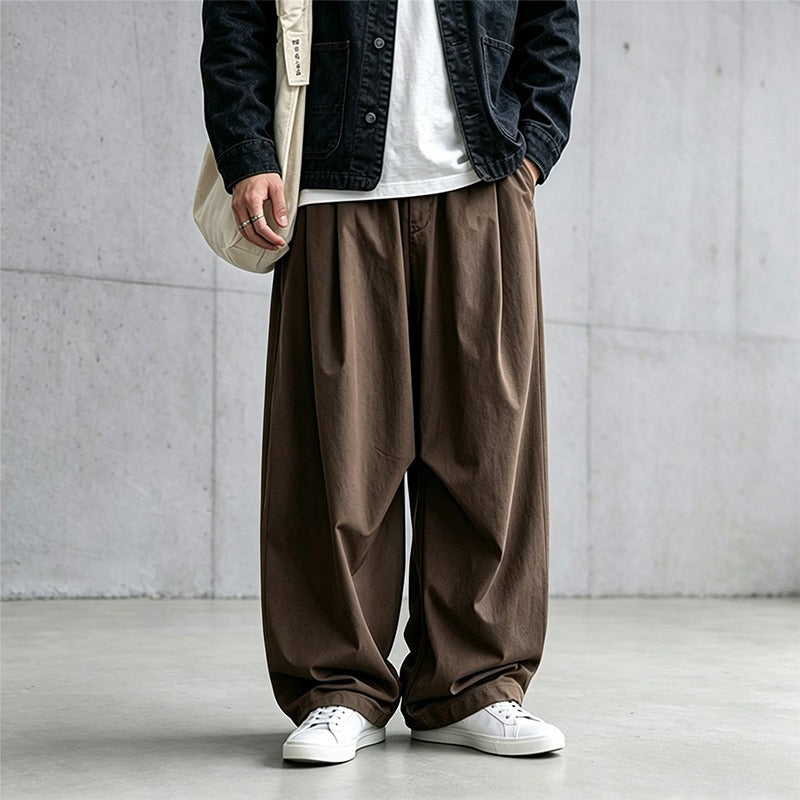 Japanese Lightweight Drawstring Straight-leg Casual Pants