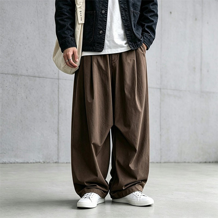 Japanese Lightweight Drawstring Straight-leg Casual Pants
