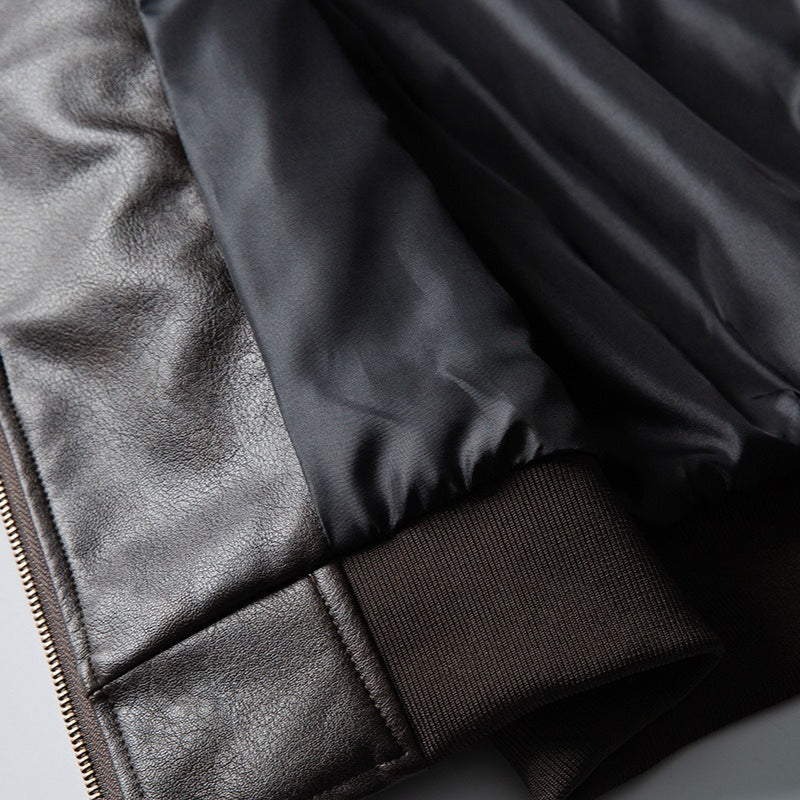 Leather Retro Loose-fitting Lapel Jacket