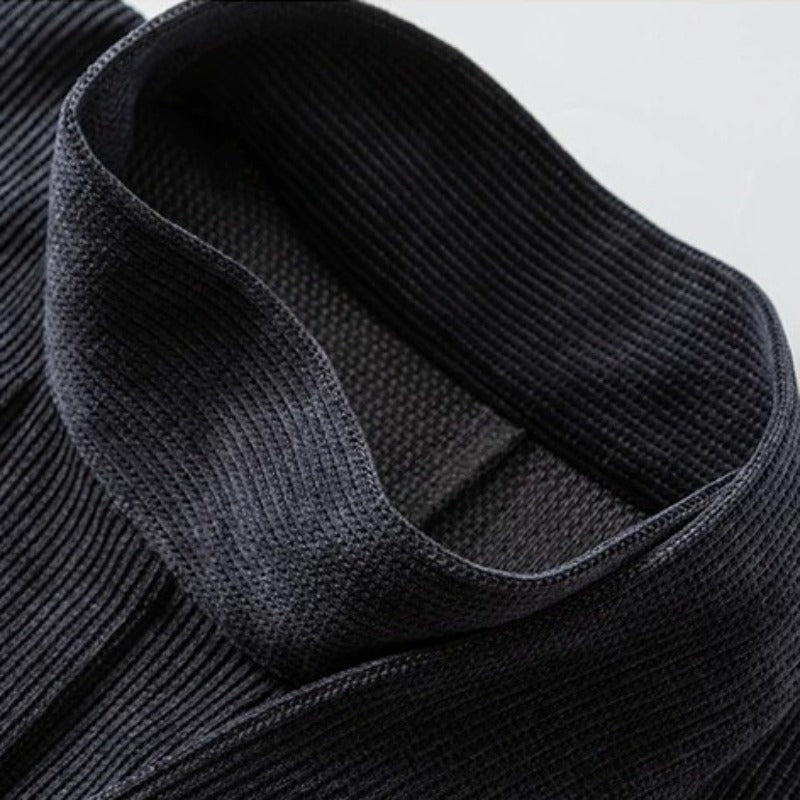 High Collar Curved Neck Long Sleeve Hanfu Cardigan Jacket