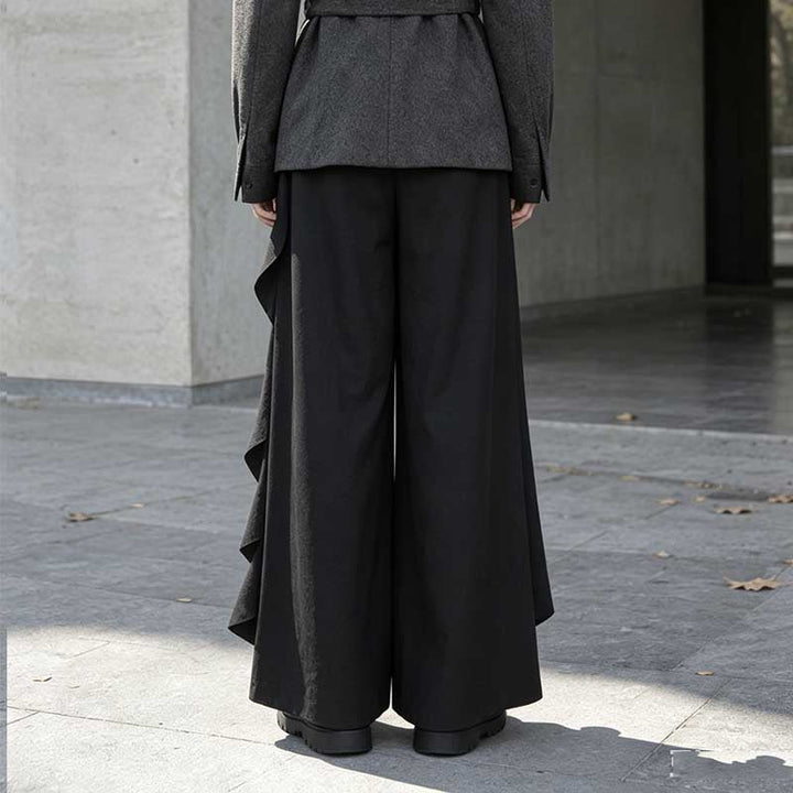 Irregular Ribbon Wide-leg Pants