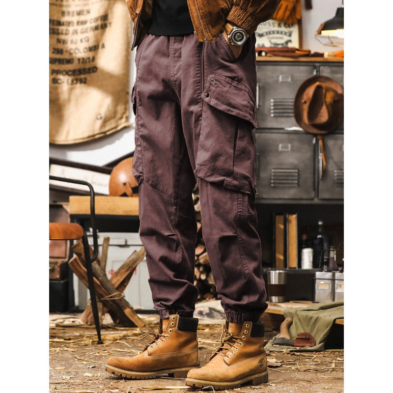 Vintage Loose Cotton Big Pockets Cargo Pants