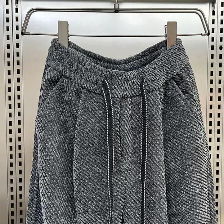 Retro Casual Chenille Wide-leg Pants