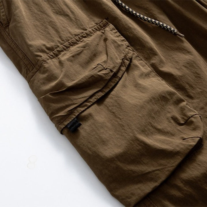 Japanese Loose Multi-pocket Straight-leg Cuffed Cargo Pants