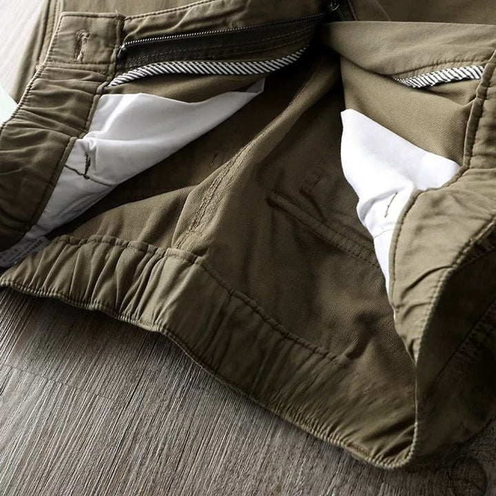 Multi-pocket Straight-leg Casual Trousers