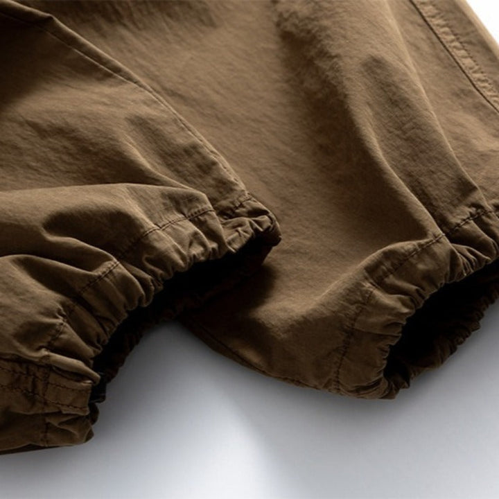 Japanese Loose Multi-pocket Straight-leg Cuffed Cargo Pants
