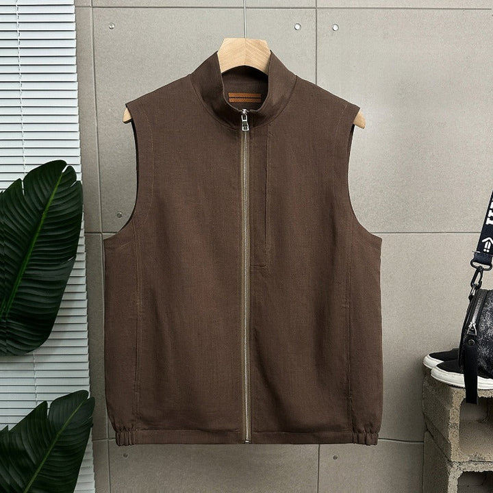 Lyocell-linen Vest Jacket