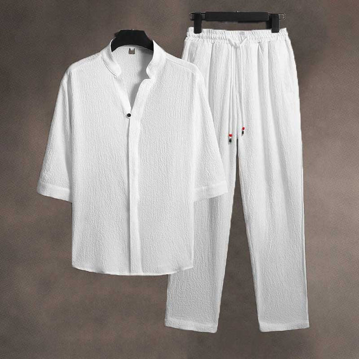 Pleated Loose-fitting Thin and Breathable Two-piece Set
