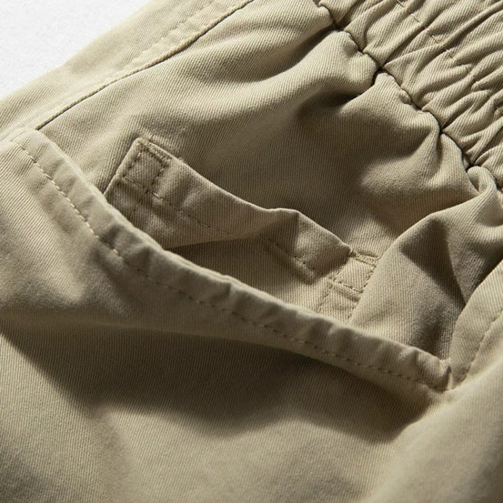 Elastic Waist Drawstring Loose Straight Leg Pants
