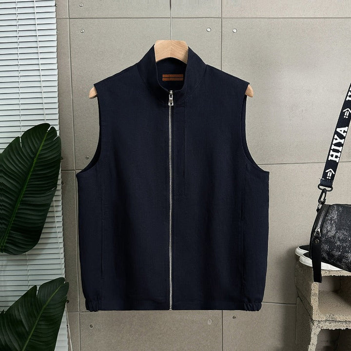 Lyocell-linen Vest Jacket