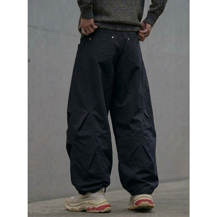 Loose Wide-leg Curved Leg Casual Trousers