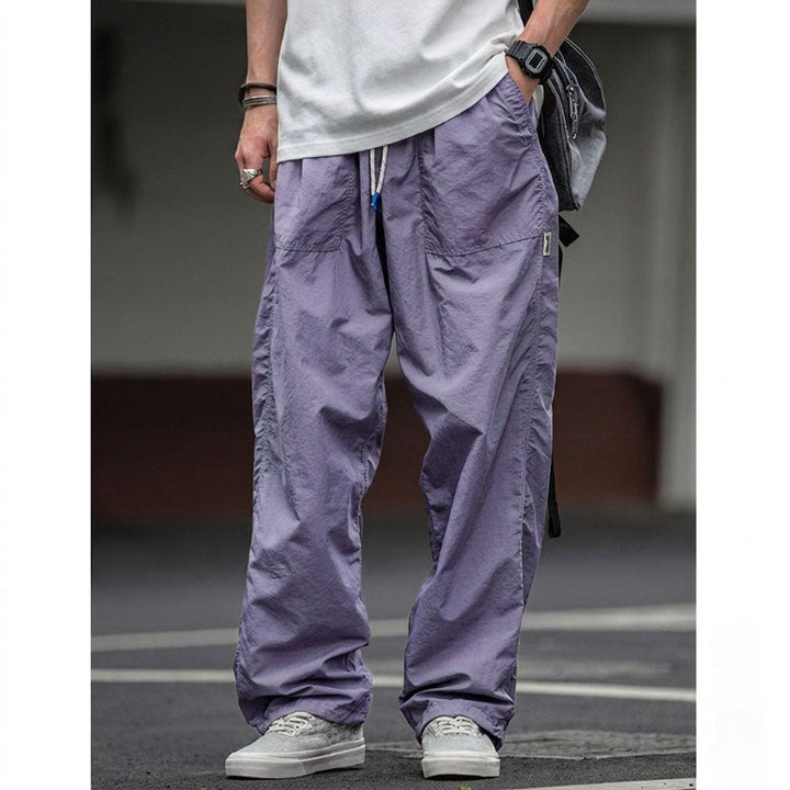 Purple Japanese Waterproof Breathable Loose Casual Pants