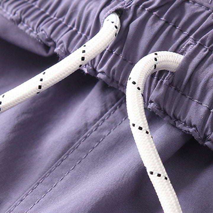 Purple Japanese Waterproof Breathable Loose Casual Pants