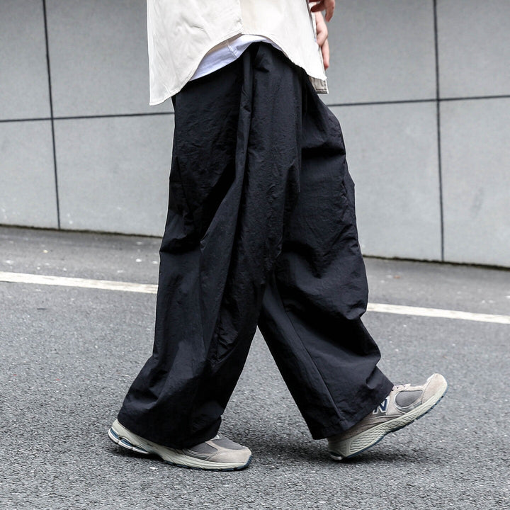 Retro Quick-drying Pleated Outdoor Trousers